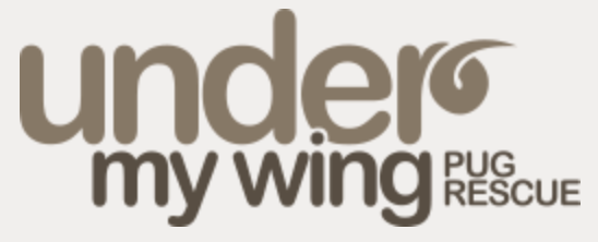 UNDER MY WING - Pug Rescue logo